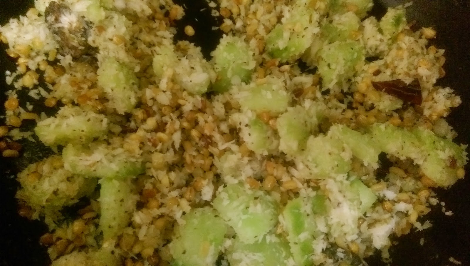 Praba's yummy experiments Peerkangai Chutney/Ridge Gourd Chutney/ Side